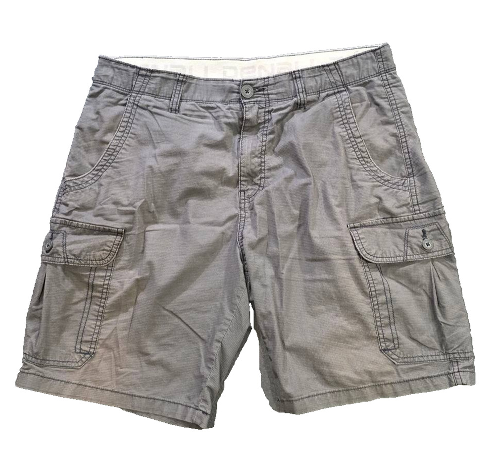 Denali Men's 32 Gray Cargo Jean Shorts gray Y2K A010199